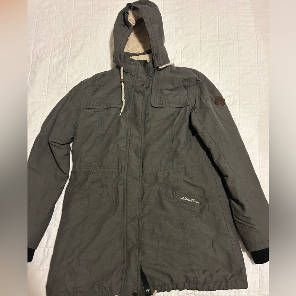 Eddie Bauer Women’s Grey Parka (Large)